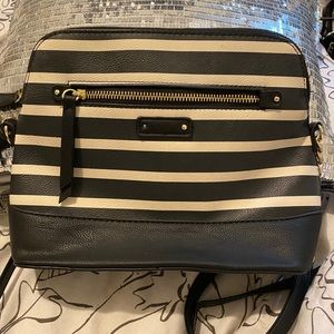 Black & white striped bag